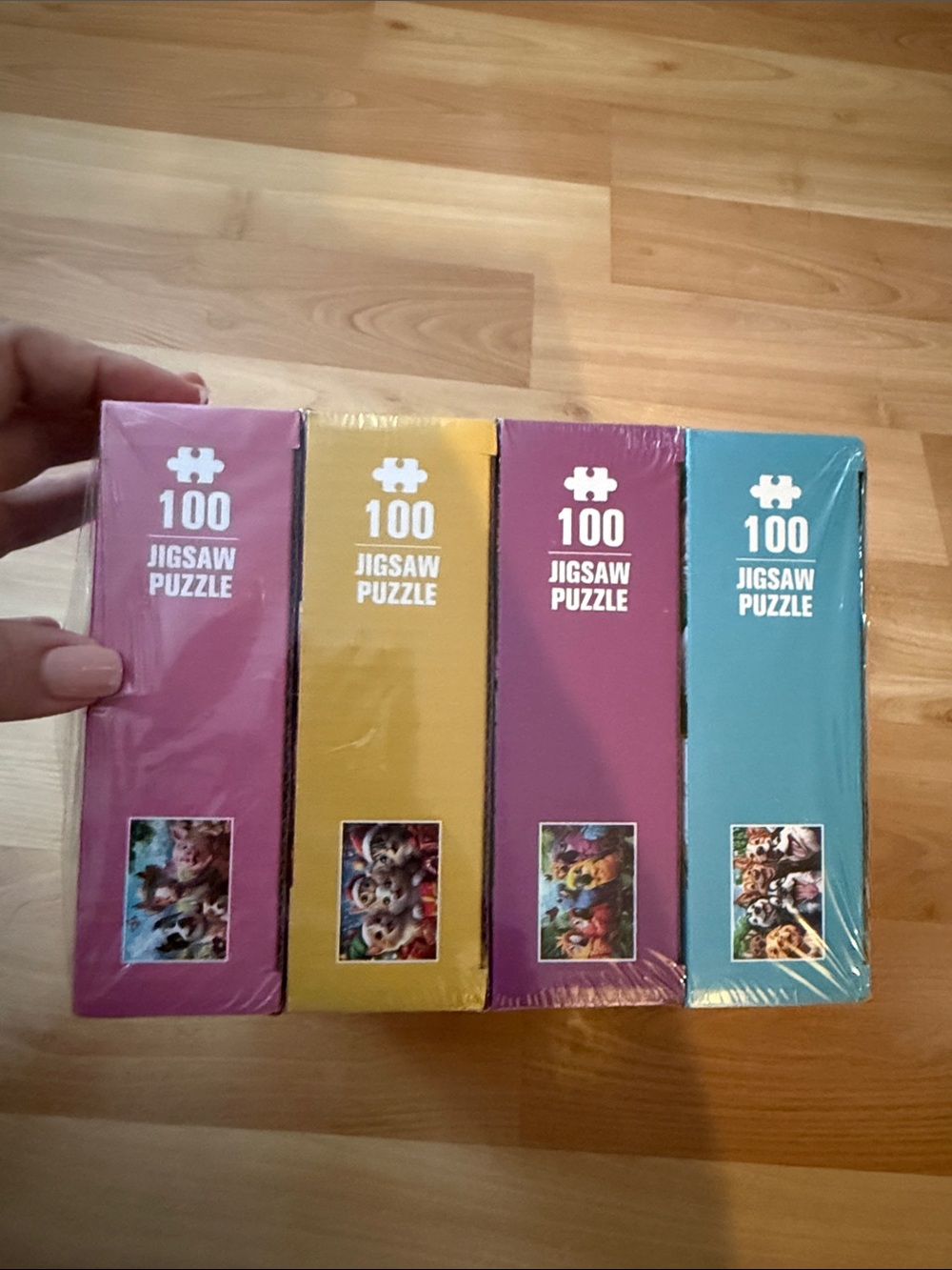 A bundle of 4 Jigsaw 100-Piece Puzzle